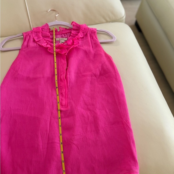 J Crew Sleeveless Pink Ruffle Top - Picture 8 of 8